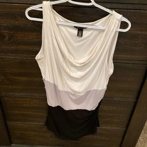 White House Black Market color block sleeveless top.